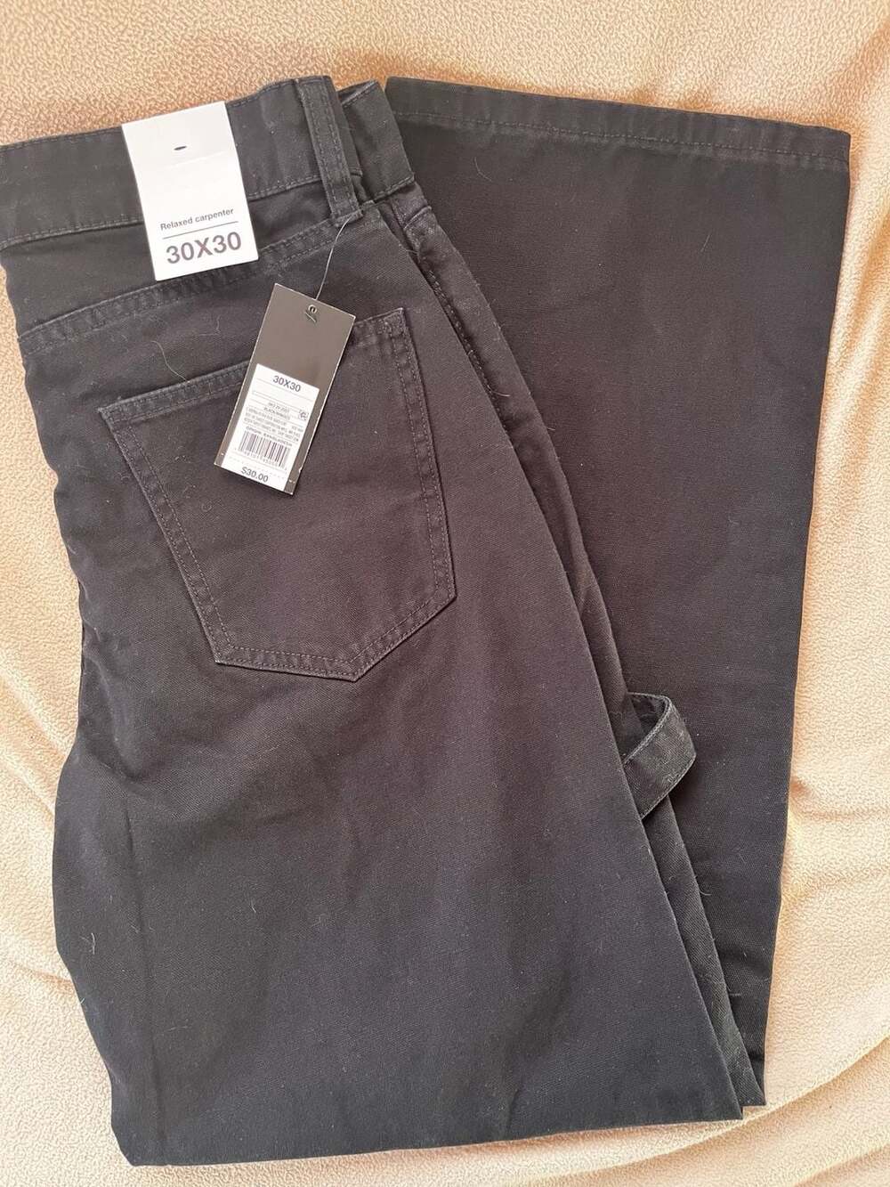 Wild Fable Women's Relaxed Carpenter Pants Black 30x30
